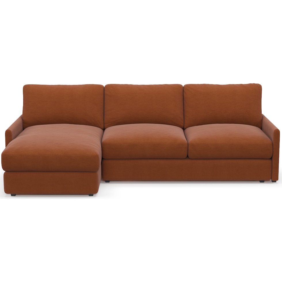 jasper orange sectional   