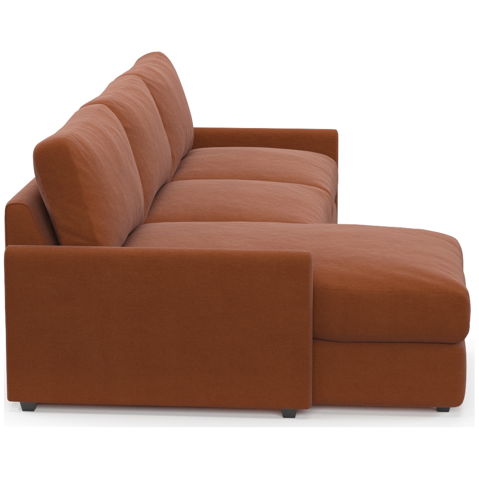 jasper orange sectional   
