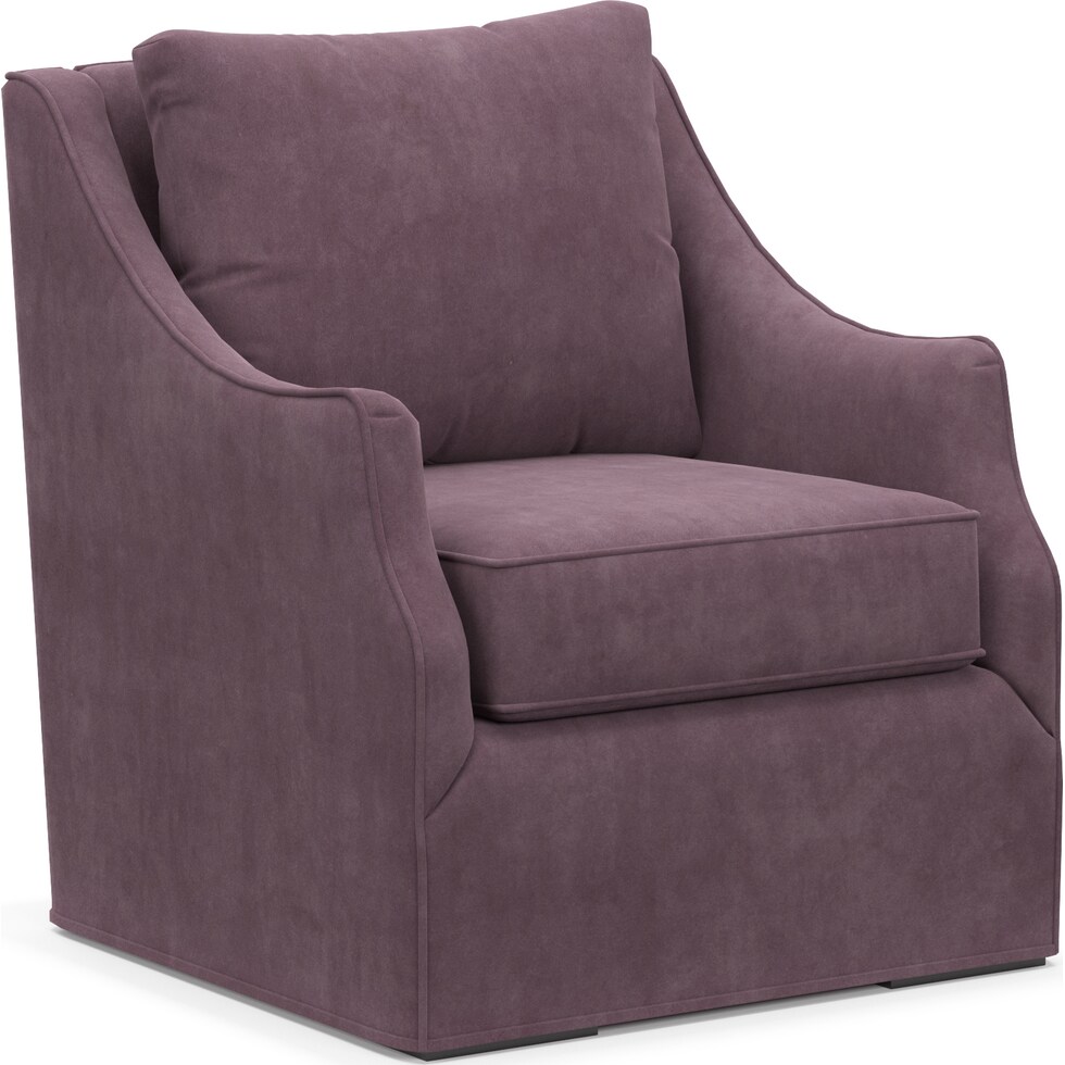 jasper purple swivel chair   