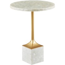 javed white side table   