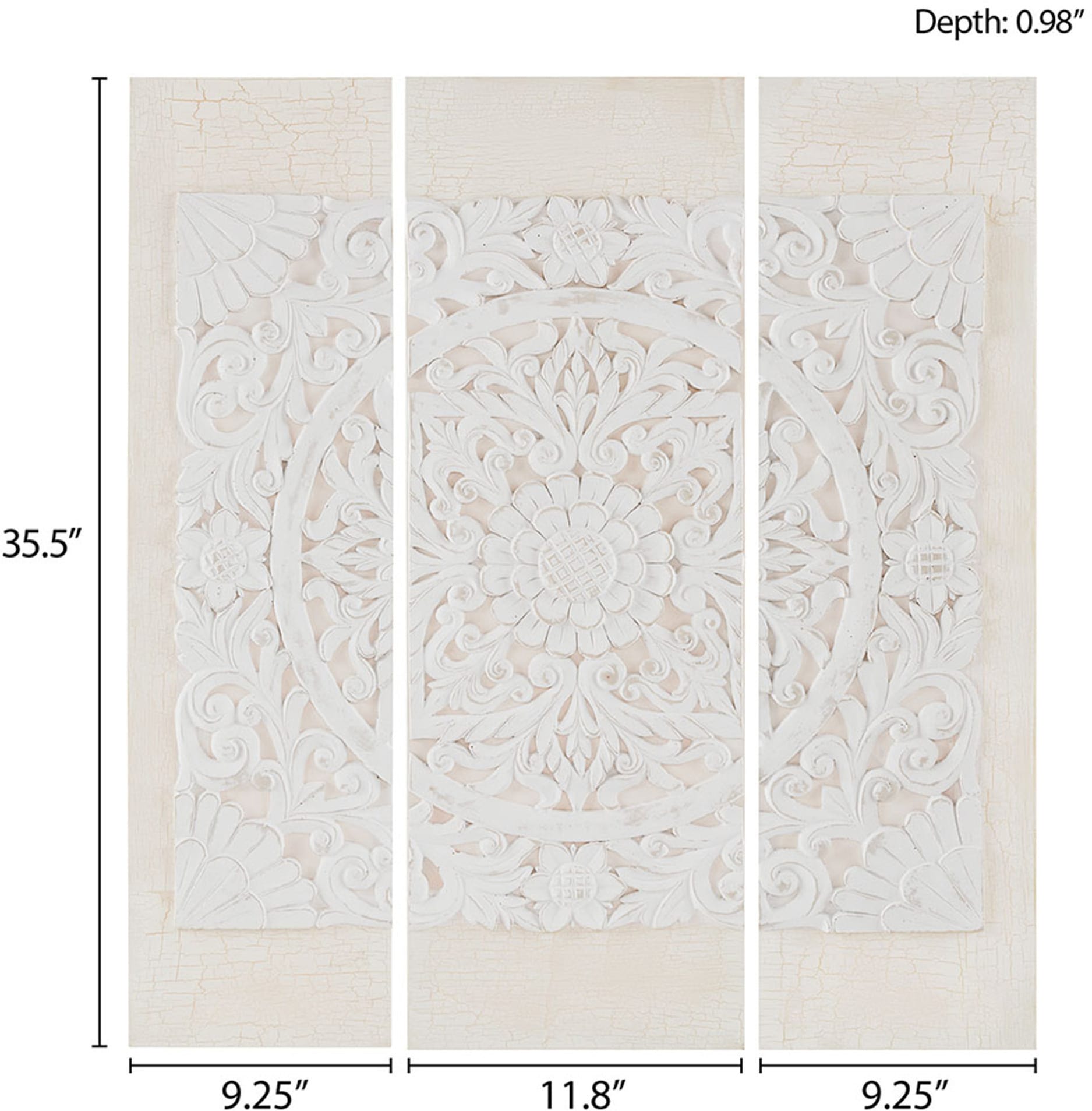 Jaxton 3-Piece 36'' x 12'' 3D Wall Art Set | Value City