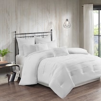 jaycee white king bedding set   