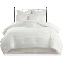jaycee white king bedding set   