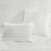 jaycee white king bedding set   