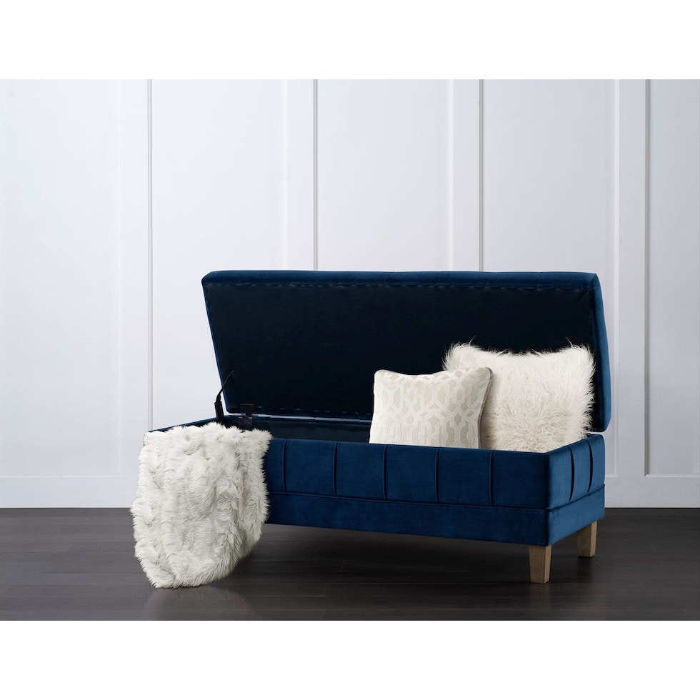 jayde blue ottoman   