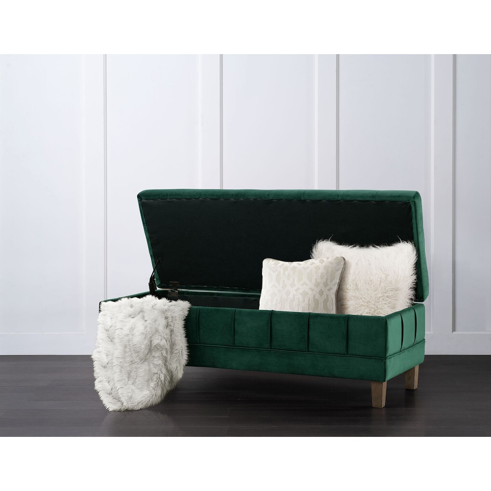 jayde green ottoman   