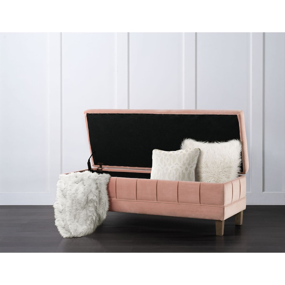 jayde pink ottoman   