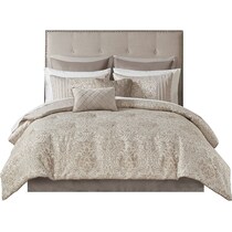 jayla light brown king bedding set   