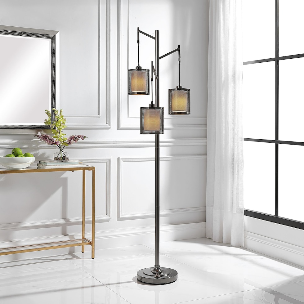 jazmin dark brown floor lamp   