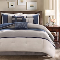 jeffries blue california king bedding set   