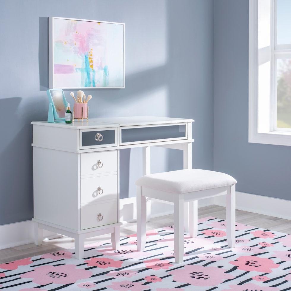 jenna white vanity desk   