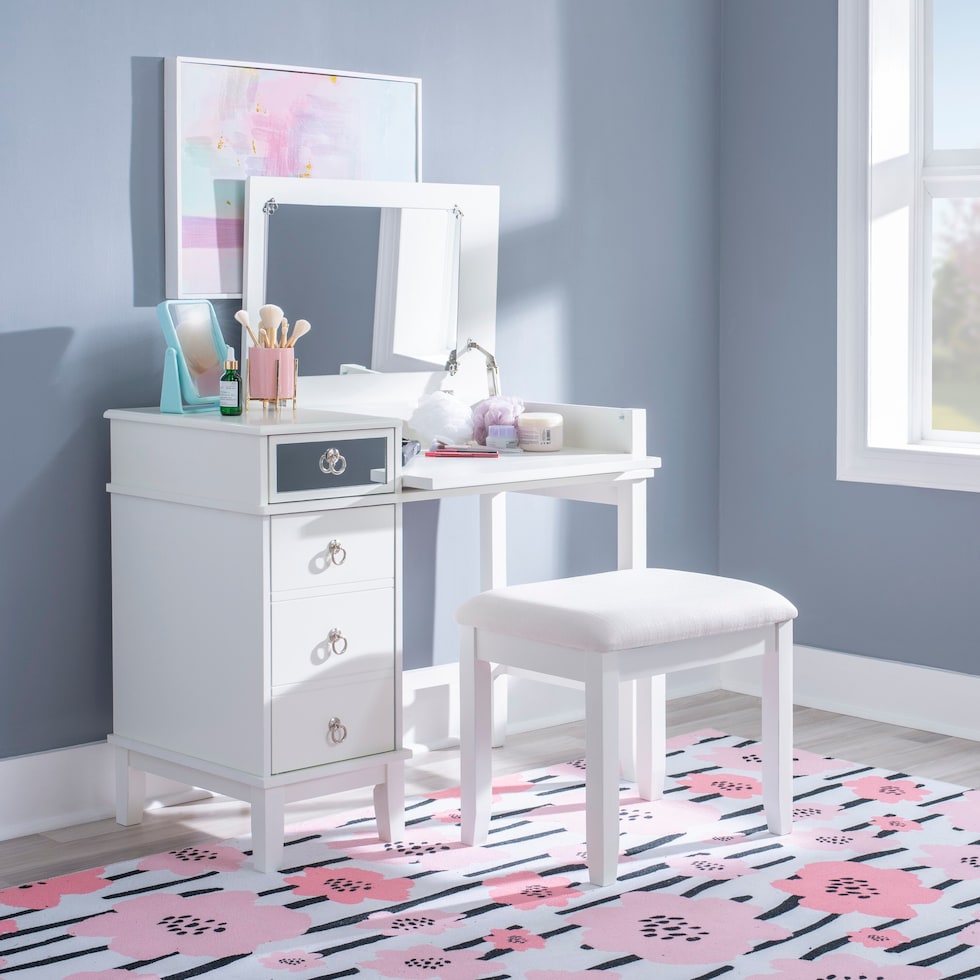 jenna white vanity desk   