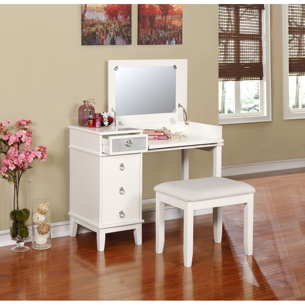 jenna white vanity desk   