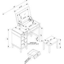 jenna white vanity desk   