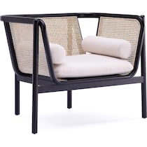 jenner black natural accent chair   