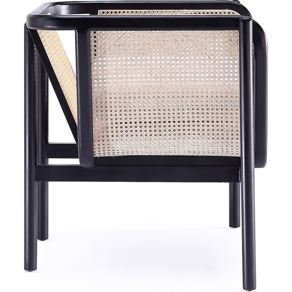 jenner black natural accent chair   