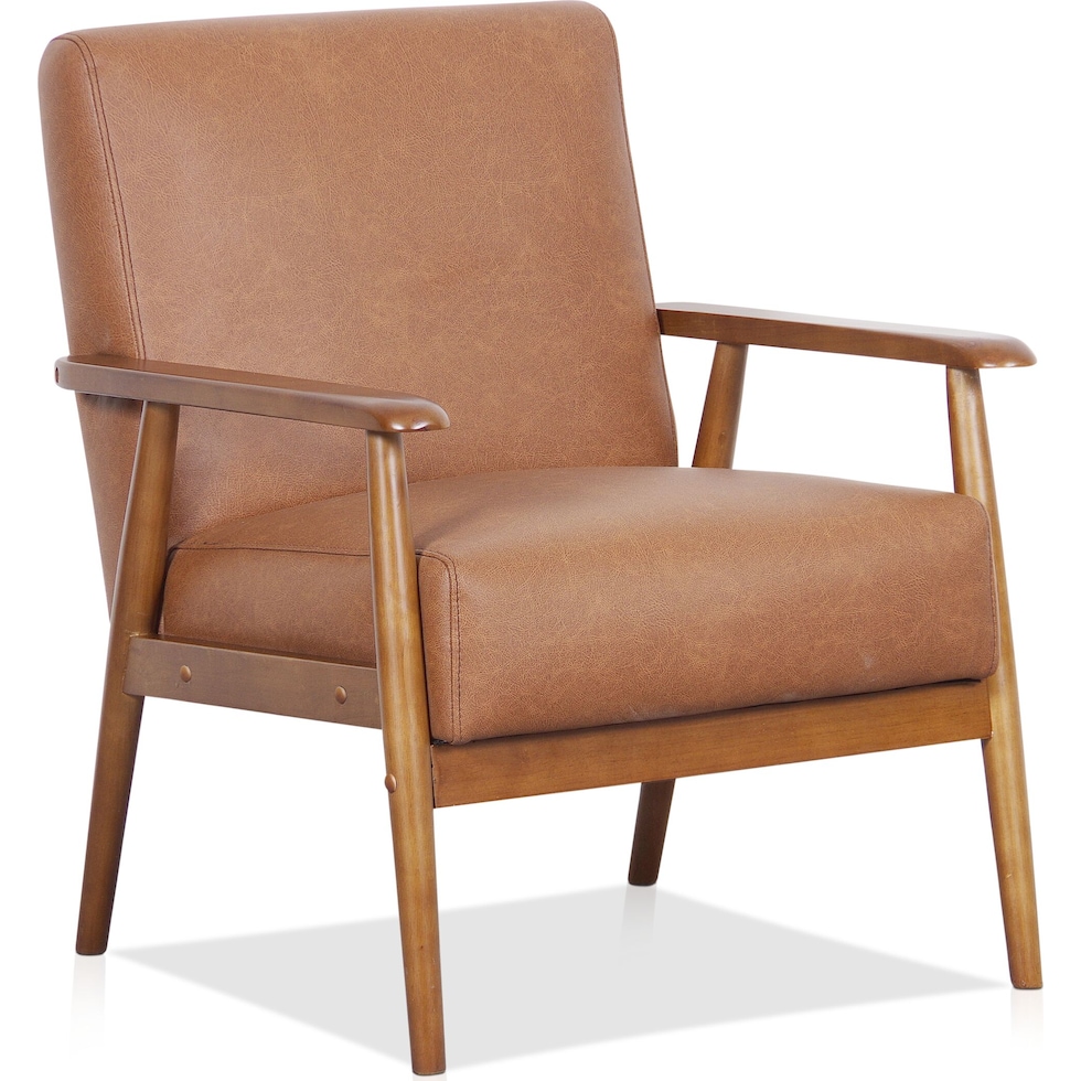 jennings dark brown accent chair   