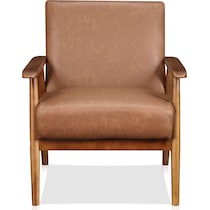 jennings dark brown accent chair   