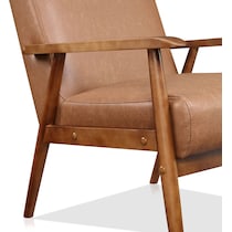 jennings dark brown accent chair   
