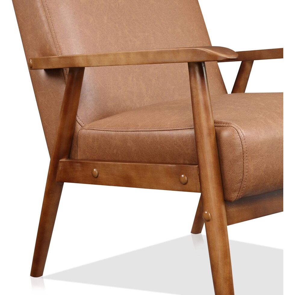 jennings dark brown accent chair   