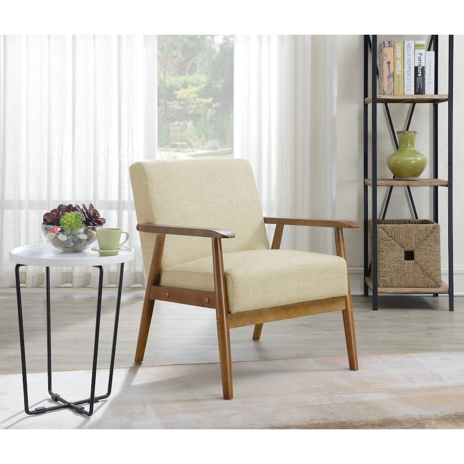 jennings light brown accent chair   