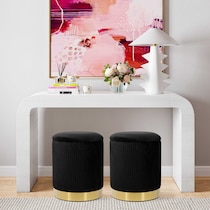 jenny black ottoman   