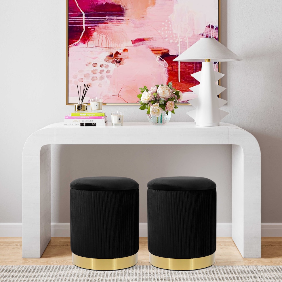 jenny black ottoman   