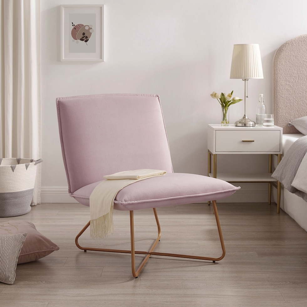 jeno pink accent chair   