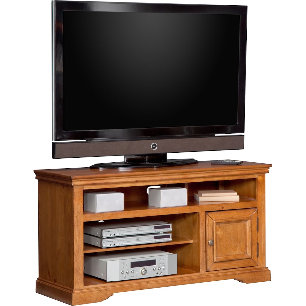 jenson ii light brown tv stand   