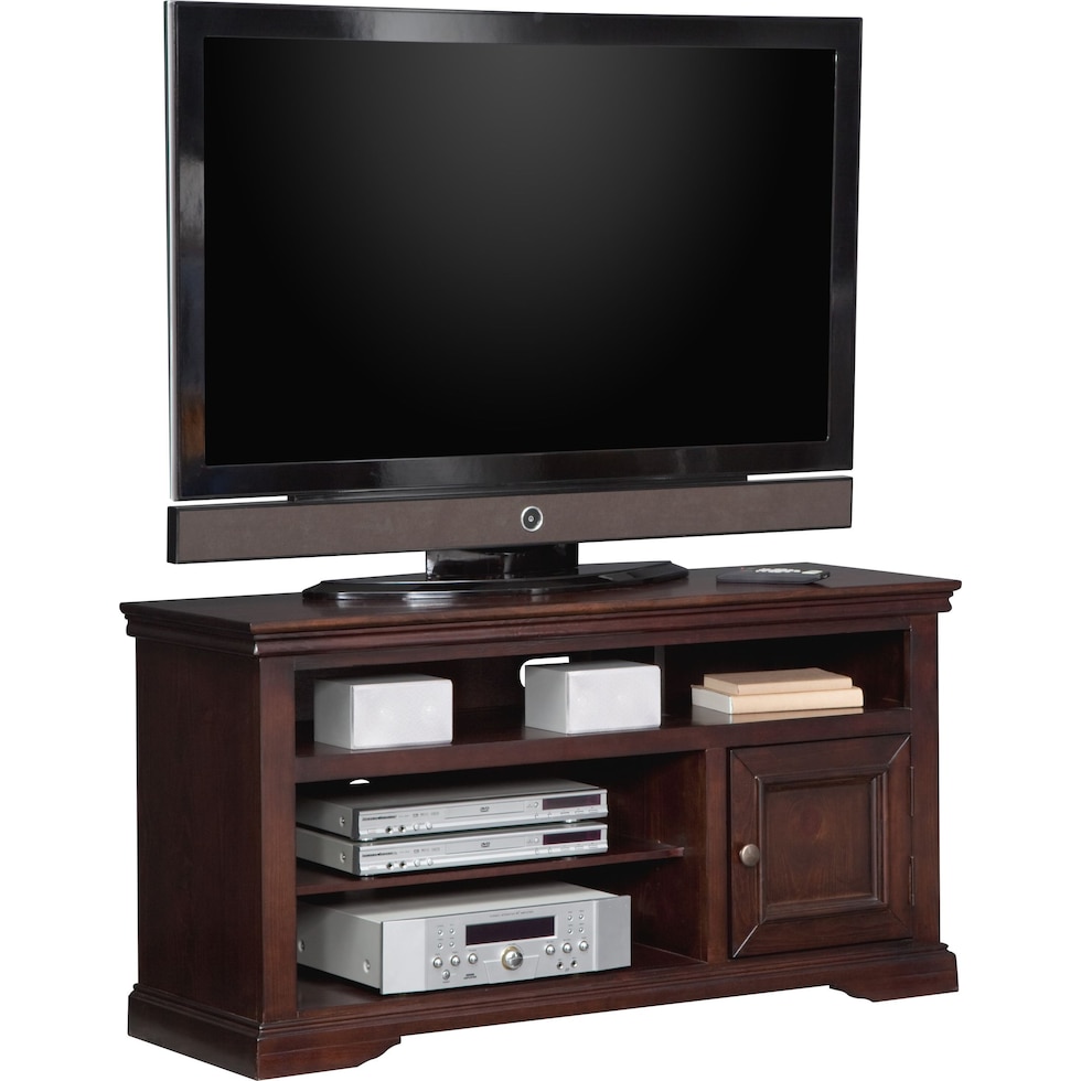 jenson iii dark brown tv stand   