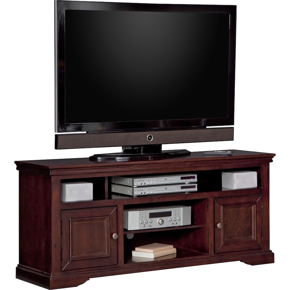 jenson iii dark brown tv stand   