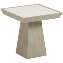 jeremiah light brown side table   