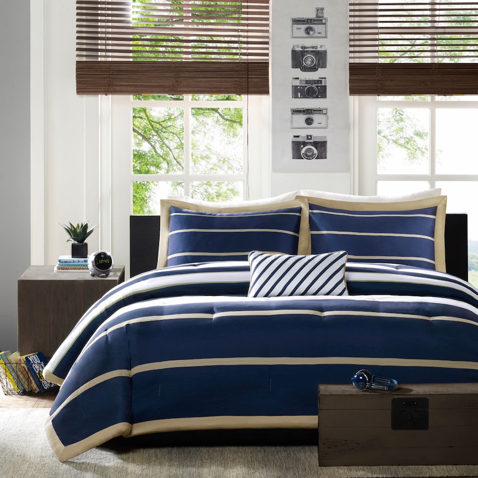 jerome blue twin bedding set   