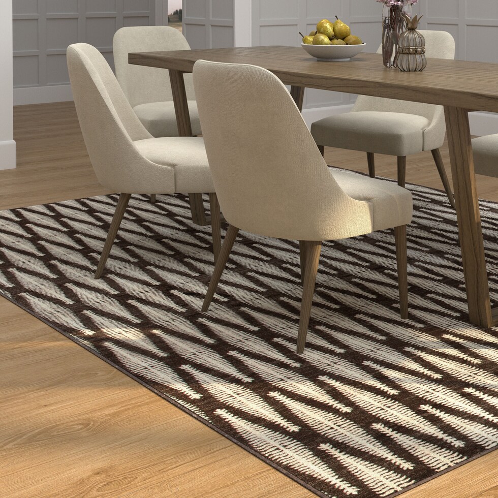 jessa dark brown area rug  x    