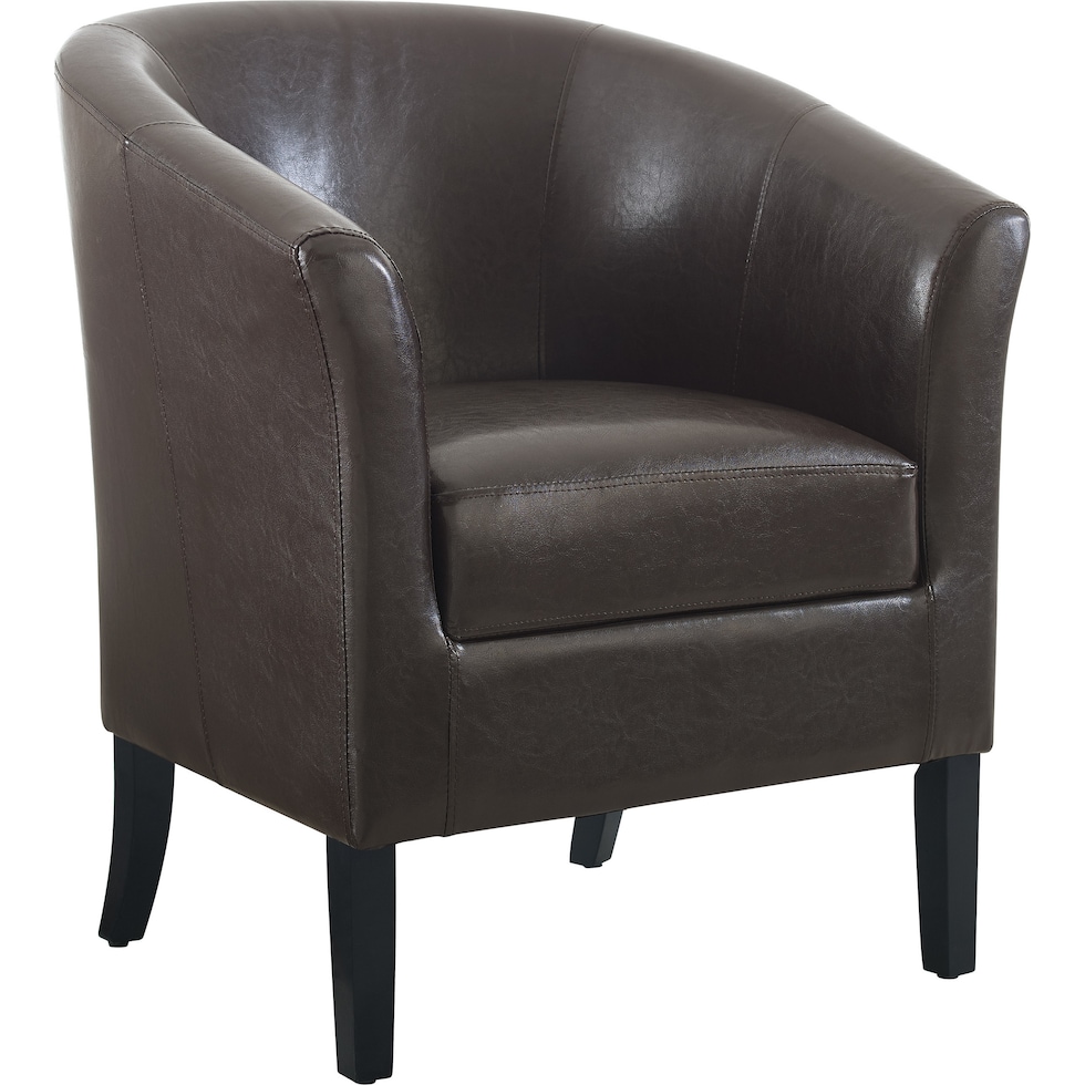 jethro dark brown accent chair   