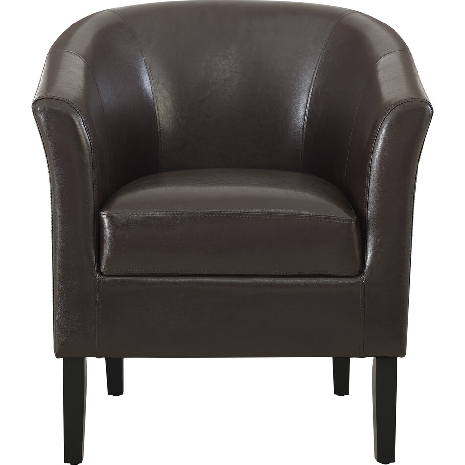 jethro dark brown accent chair   