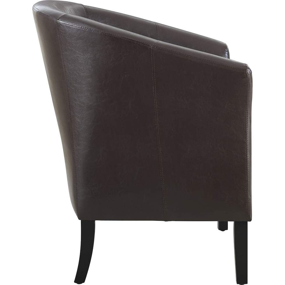 jethro dark brown accent chair   