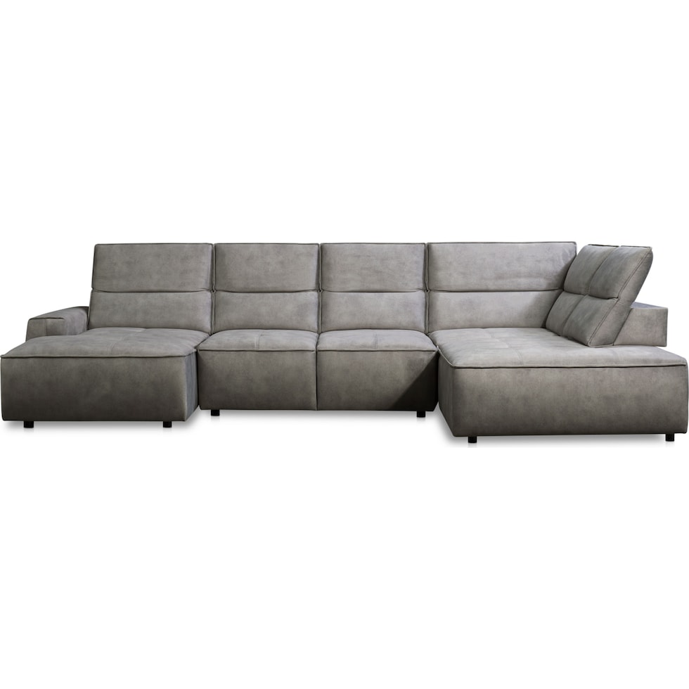 jetson gray  pc power reclining sectional   