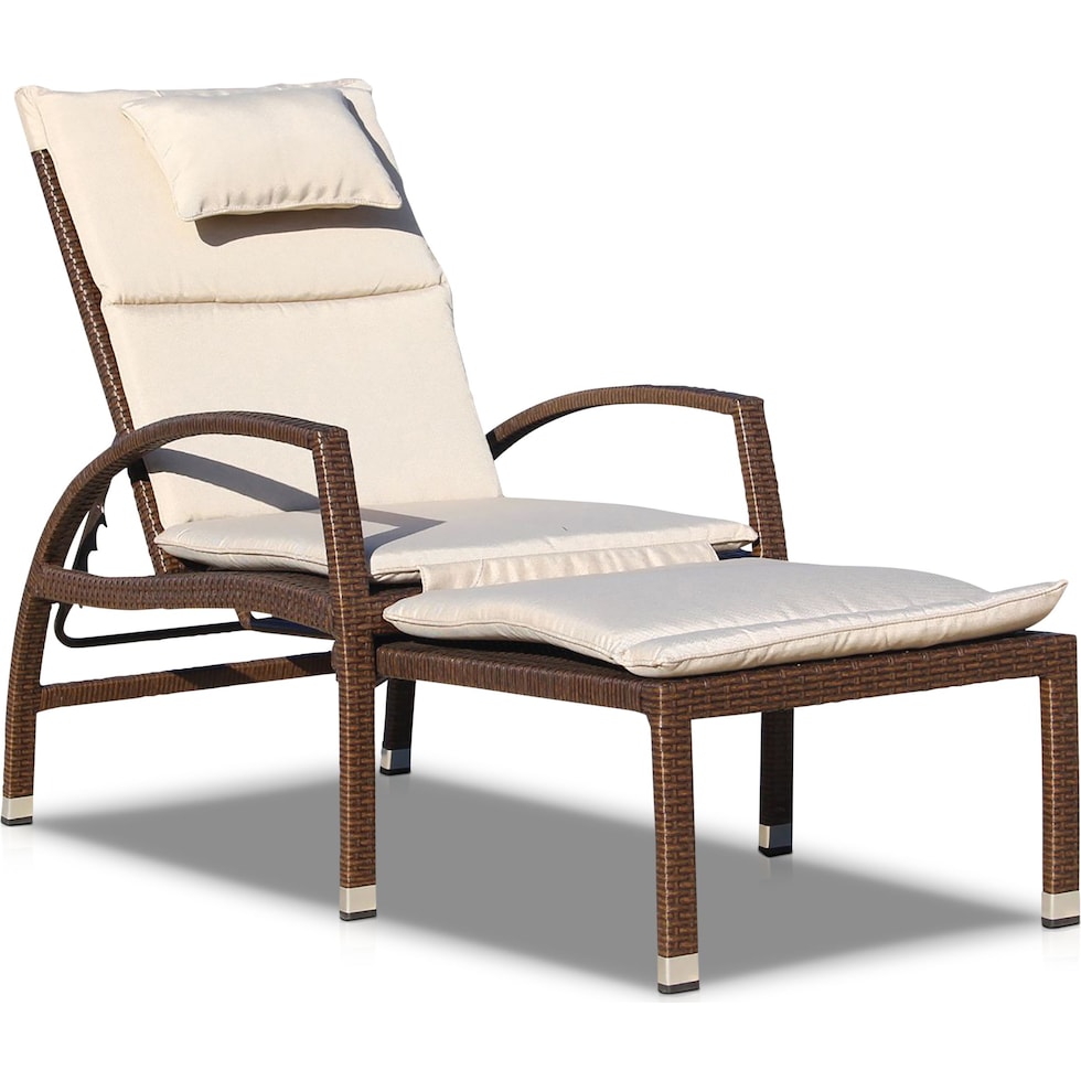 jetty dark brown outdoor chaise   