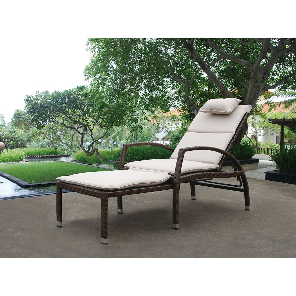 jetty dark brown outdoor chaise   