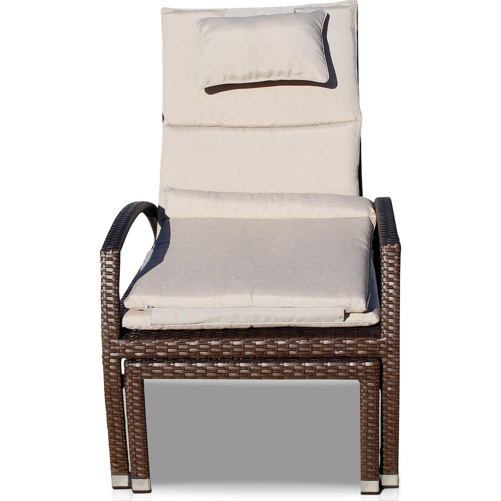 jetty dark brown outdoor chaise   