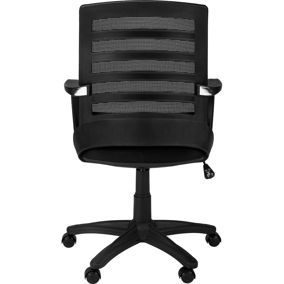 jim black black desk chair   