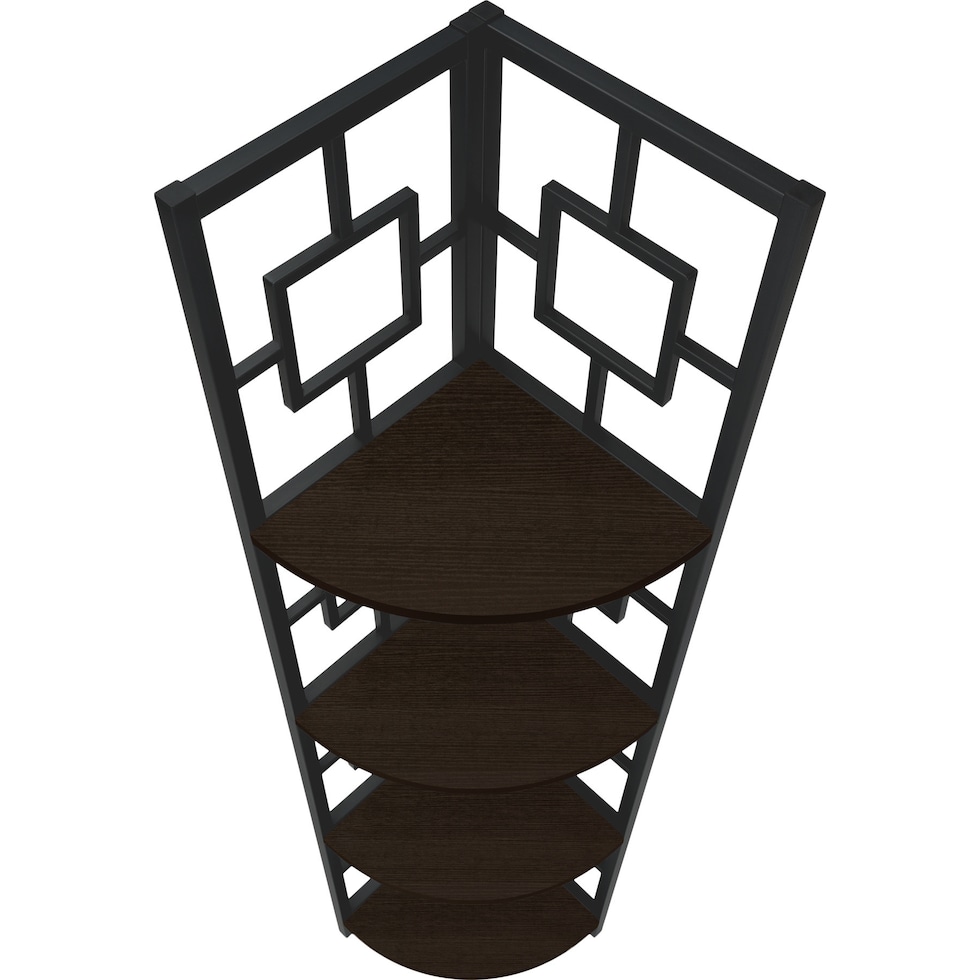 jimmie dark brown etagere   