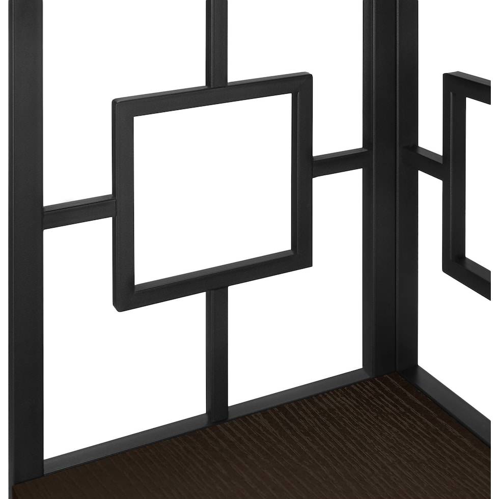 jimmie dark brown etagere   