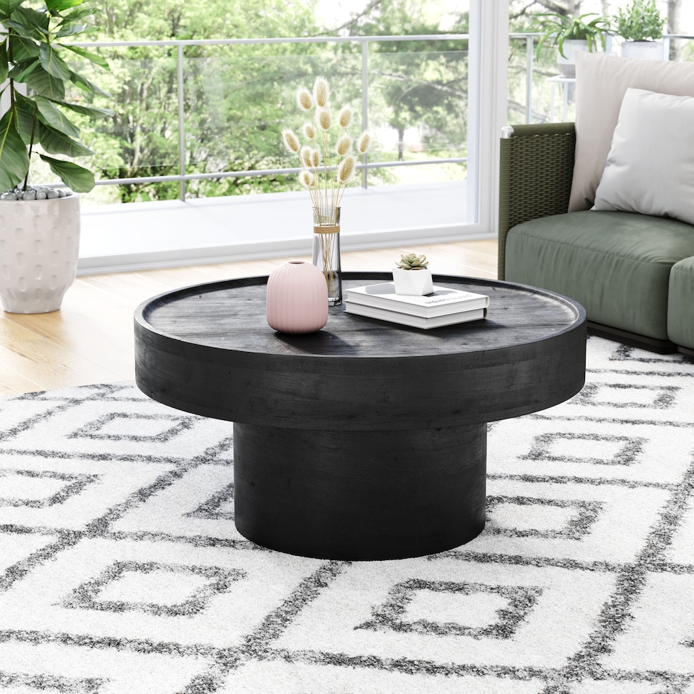 jindra black coffee table   