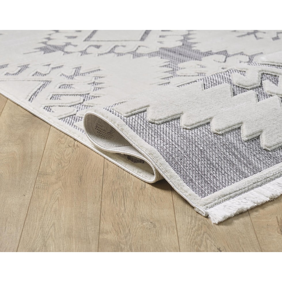 jiselle white gray area rug  x    