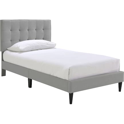 Joanna Upholstered Platform Twin Bed - Gray