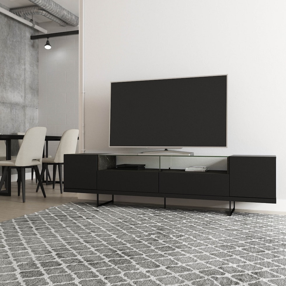 joaquin black tv stand   
