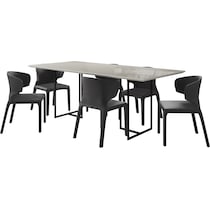 joaquin off white black  pc dining room   