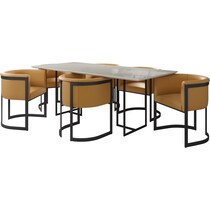 joaquin off white tan  pc dining room   